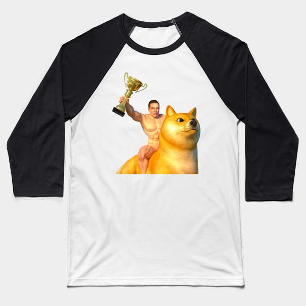 Elon Doge Baseball T-Shirt by Bob_ashrul